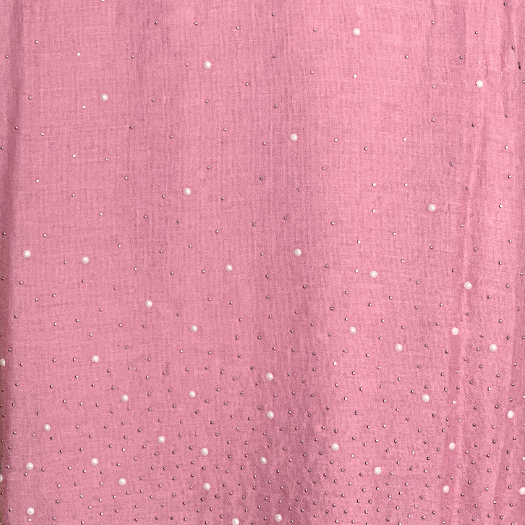 Dusty Pink Starry Pearl Scarf