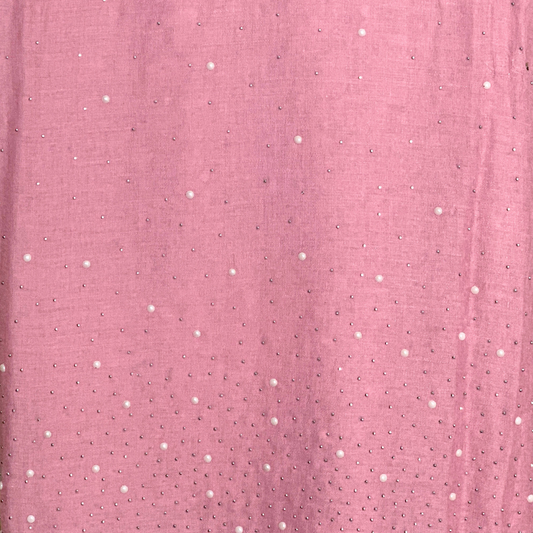 Dusty Pink Starry Pearl Scarf