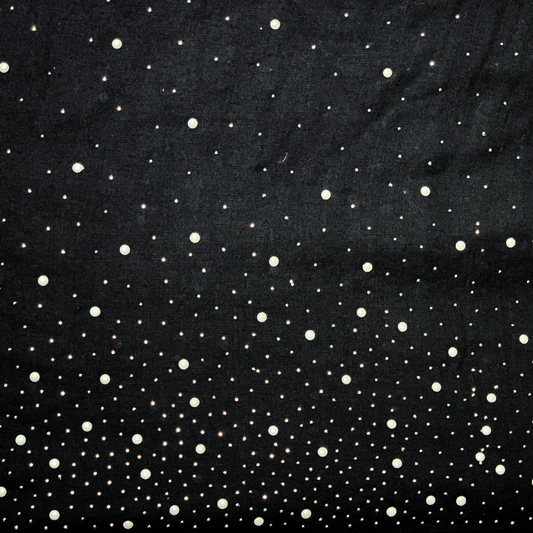 Inky Black Starry Pearl Scarf