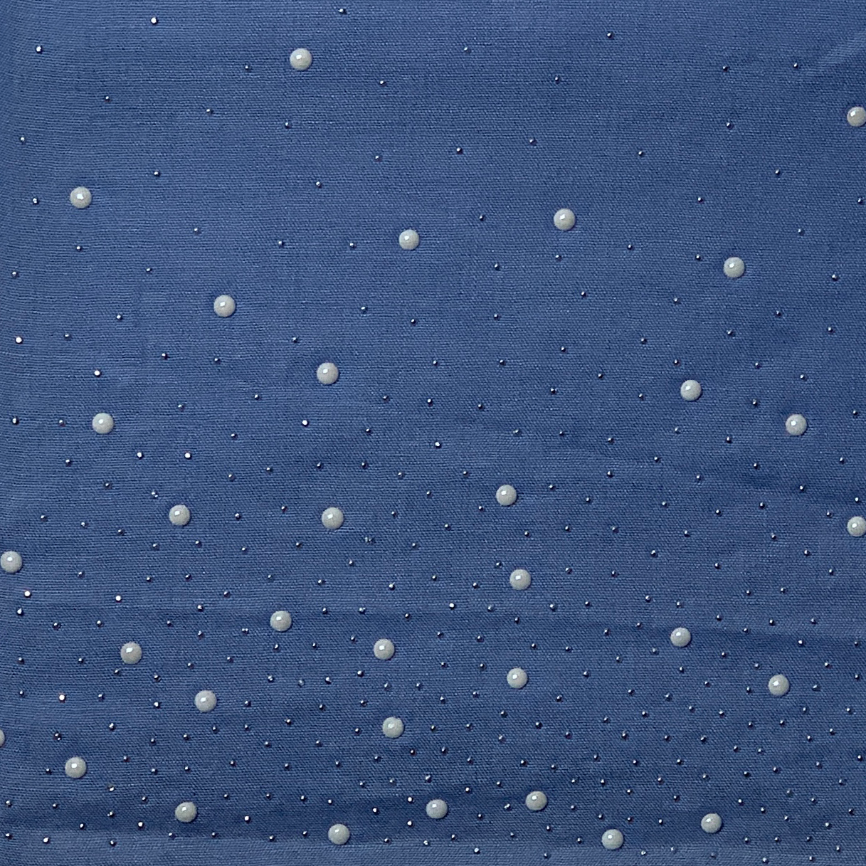 Dusky Blue Starry Pearl Scarf