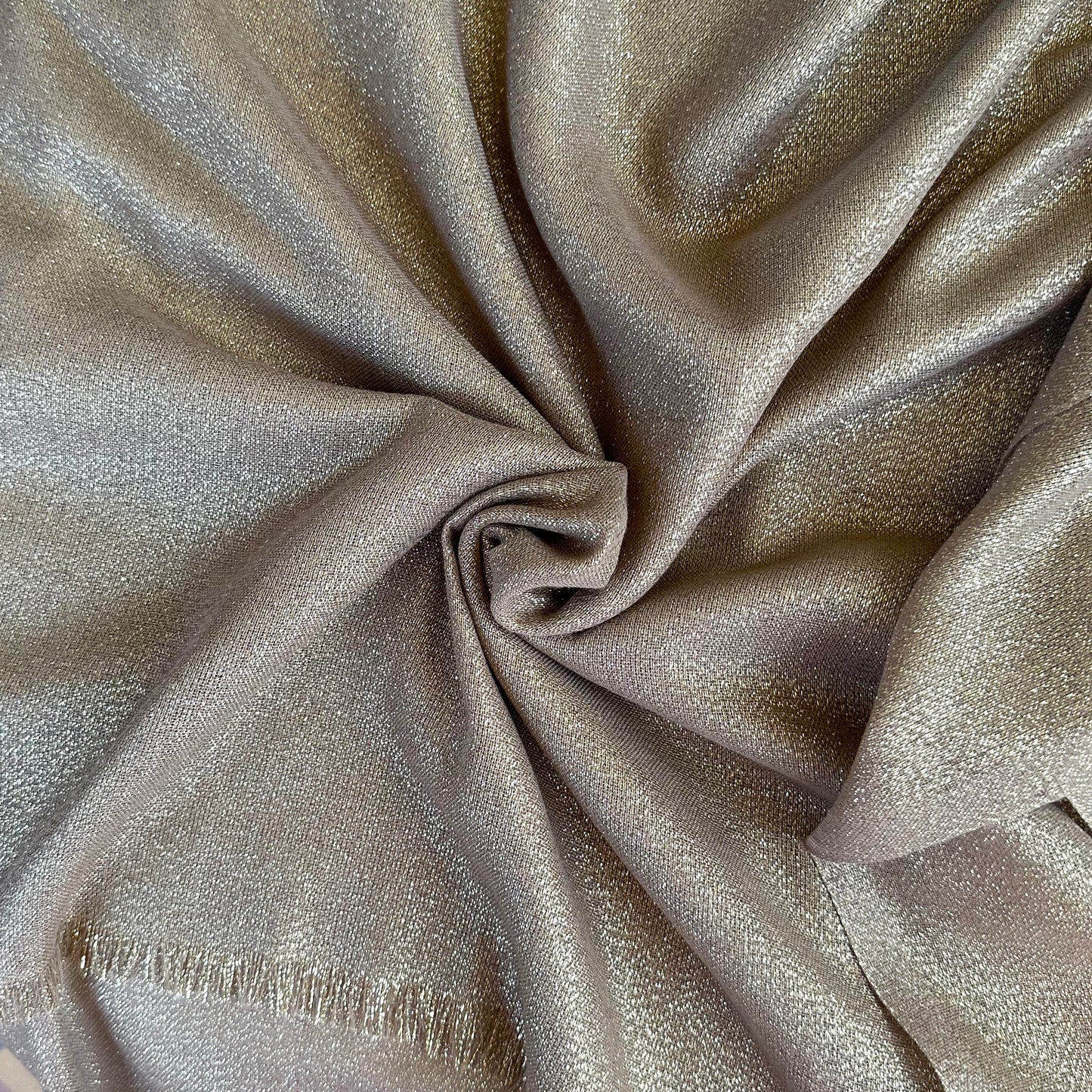 TAUPE & SILVER SHIMMER SCARF